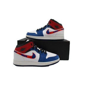 Air Jordan 1 MID SE GS 'Multicolored Swoosh' Basketball 6.5Y (1E5)